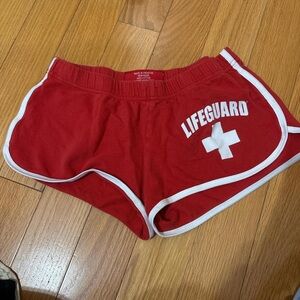 Lifeguard Women's Athletic Red Shorts